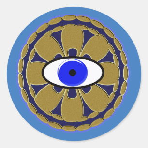 Sticker Rond amulet nazar "oeil méchant"