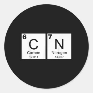 Sticker Rond Amusant 67 Mème Six Sept Prof de science drôle Pér