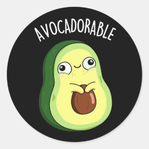 Sticker Rond Amusant Avoc amusant Avocado Pun