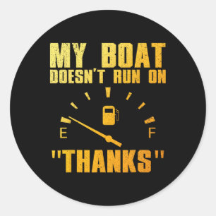Sticker Rond Amusant Bateau Art Pour Hommes Femmes Bateau Batea