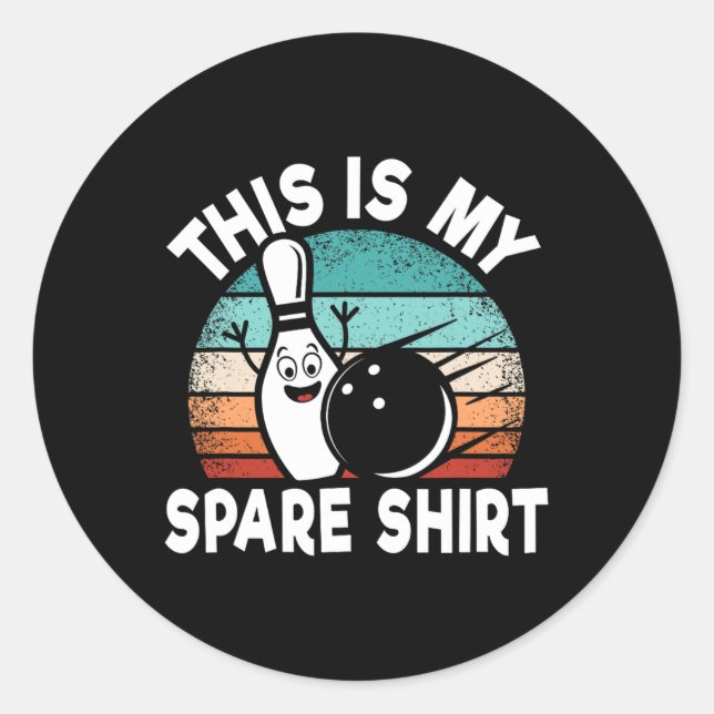 Sticker Rond Amusant Bowling Lover Bowler C'Est Mon Épargne 1 (Devant)