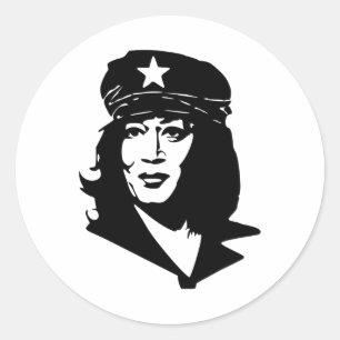 Sticker Rond Amusant camarade Kamala Harris communiste mème