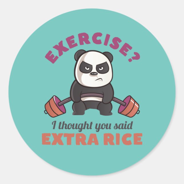 Sticker Rond Amusant Gym Motivation Fitness entraînement et ent (Devant)