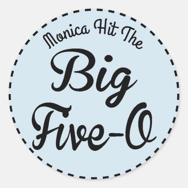 Sticker Rond Amusant Jalon Anniversaire - 50 Anniversaire (Devant)