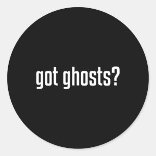 Sticker Rond Amusant Obtenu Fantômes Paranormal Enquêteur Ghost