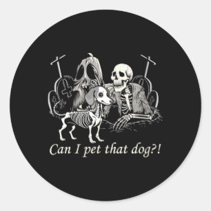 Sticker Rond Amusant pour les femmes qui aiment les chiens Sque