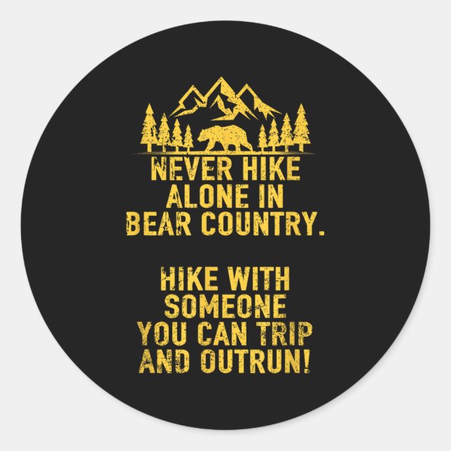 Sticker Rond Amusant Sarcastique Adulte Humour Extérieur Ours R (Devant)