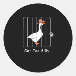 Sticker Rond Amusant Silly Goose Lover Mugshot Mème - Ai Trop S