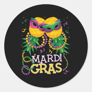 Sticker Rond Amusant vers le haut vers le bas ananas Swinger Ma