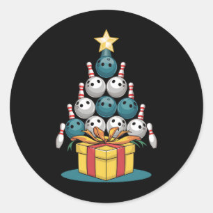 Sticker Rond Amusante botte de Noël lumières Noël cadeaux de No