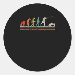 Sticker Rond Amusante Évolution Rétro Cornhole Bean Bags Corn H