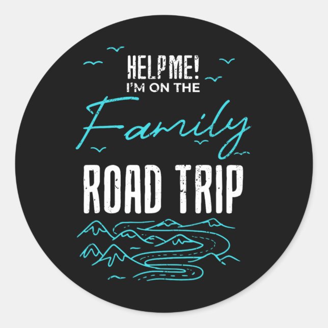 Sticker Rond Amusante Famille Voyage Famille Vacances Réunion R (Devant)