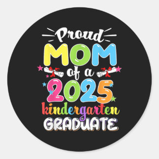 Sticker Rond Amusante Maman Fière D'Un Cl De 2025 Gradu De La M