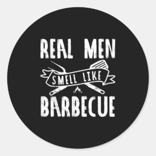 Sticker Rond Amusante Vraiment Homme Sens Comme Barbecue Bbq Ch
