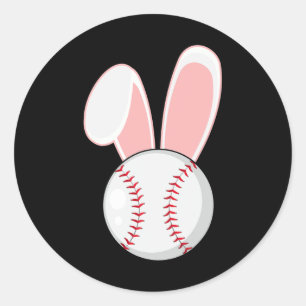 Sticker Rond Amusants Bonnet De Baseball Pâques Enfants Garçons