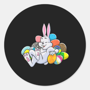 Sticker Rond Amusants Pâques filles garçons Toddler Lapin Pâque