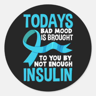 Sticker Rond Amusement Type 1 2 Diabétique T1d T2d Insulte Diab