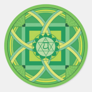 Sticker Rond Anahata chakra