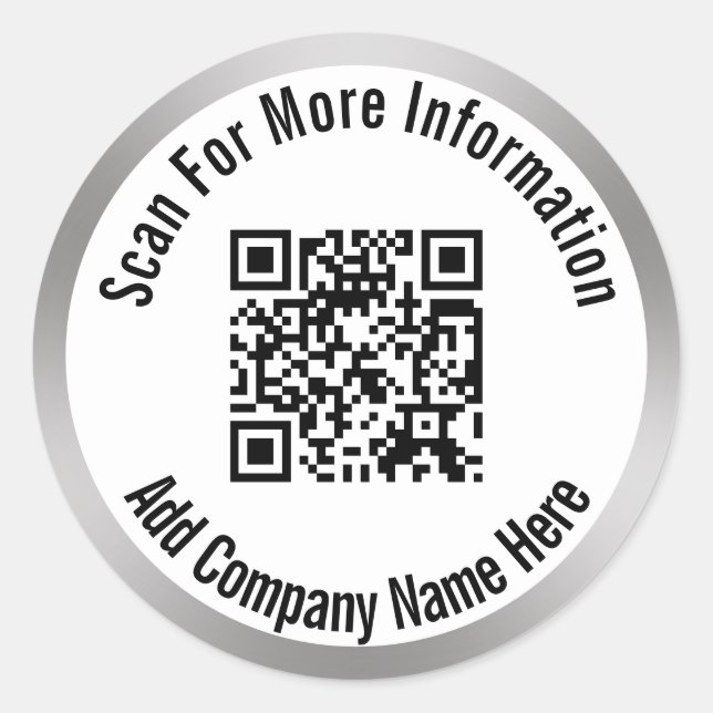 Sticker Rond Analyser le code QR pour plus d'informations Regar (Devant)