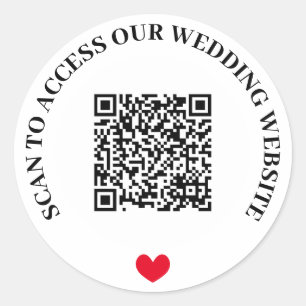 Sticker Rond Analyser pour accéder au site Mariage Code QR de R