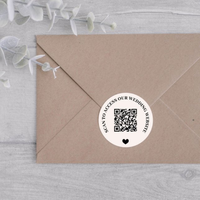 Sticker Rond Analyser pour accéder au site Web Mariage Code QR  (Créateur téléchargé)