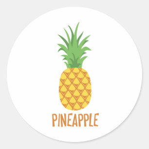 Sticker Rond Ananas