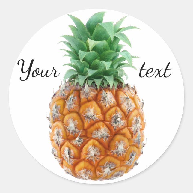 Sticker Rond Ananas (Devant)