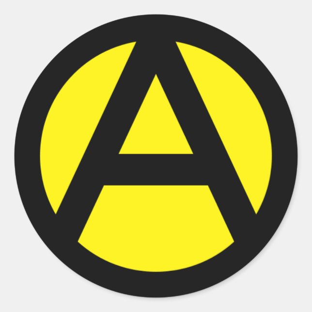 Sticker Rond Anarcho-capitalisme (Devant)
