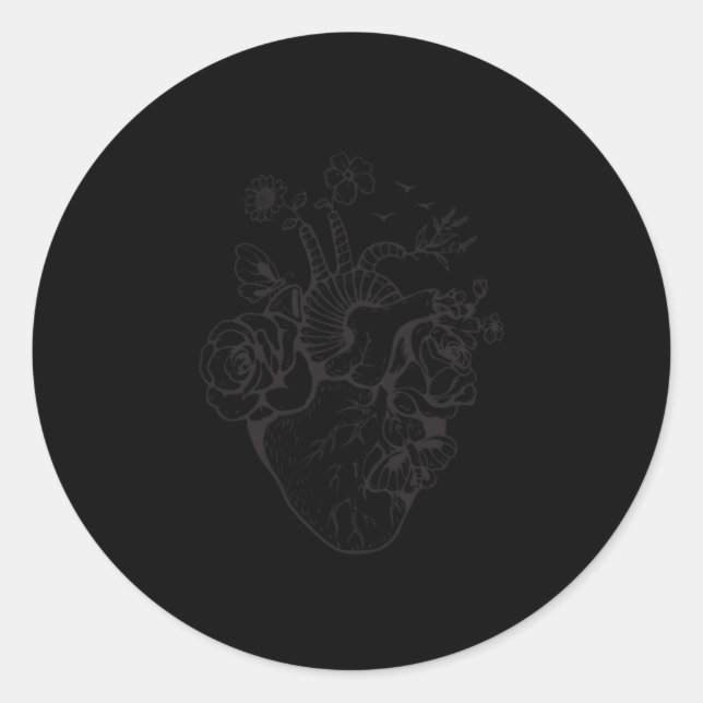 Sticker Rond Anatomique He Cardiac Nurse Student (Devant)