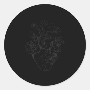 Sticker Rond Anatomique He Cardiac Nurse Student
