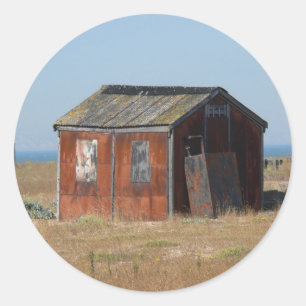 Sticker Rond Ancien cabinet de cabane rouillé