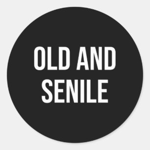 Sticker Rond Ancien Et Senile