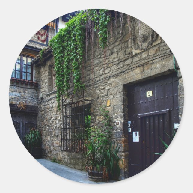 Sticker Rond Ancien manoir (Devant)