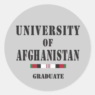 Sticker Rond Ancien pochoir de fin d'études supérieures Afgahn 