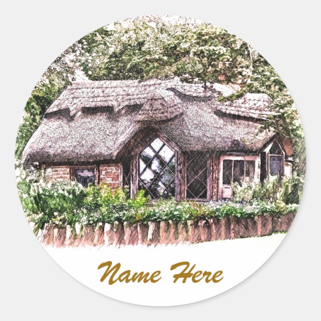 STICKER ROND ANCIENNE ANGLETERRE (Devant)