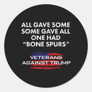 Sticker Rond Anciens Combattants Anti-Trump Bone Dodger Spurs P