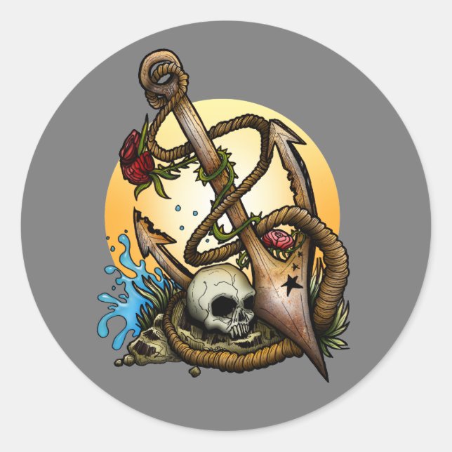 Sticker Rond Ancré (Devant)