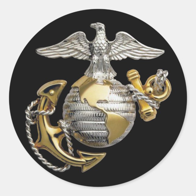 Sticker Rond Ancre Eagle Globe (Devant)