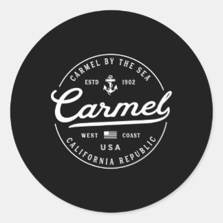 Sticker Rond Ancre nautique Carmel California Voyage Vacances