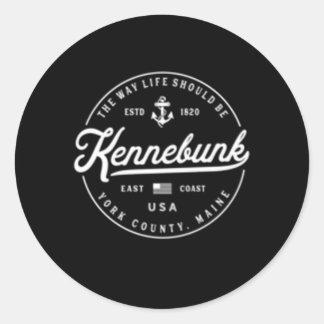 Sticker Rond Ancre nautique Kennebunk Maine Vacances voyage
