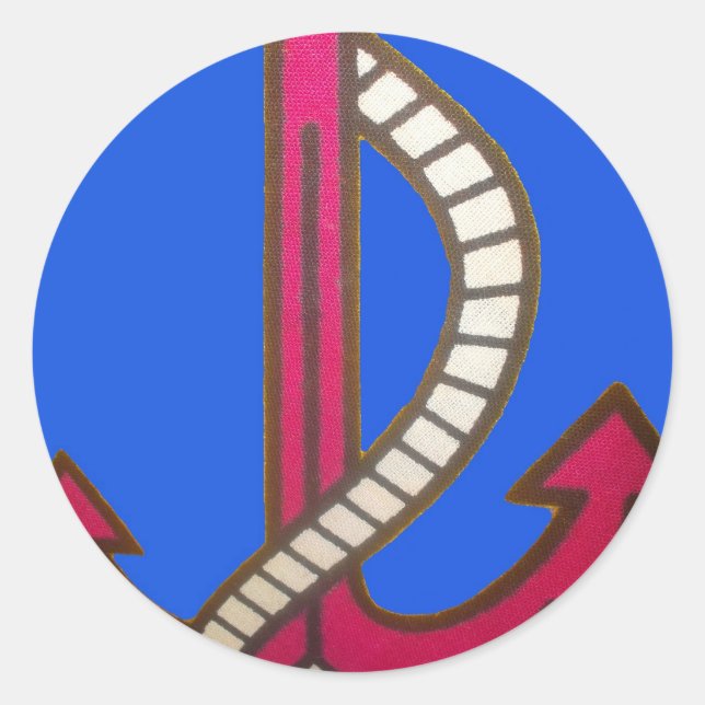 Sticker Rond Ancre rouge (Devant)