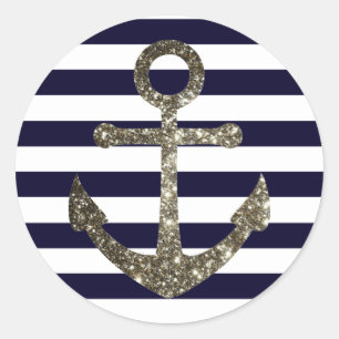 Sticker Rond Ancres de la marine nautique