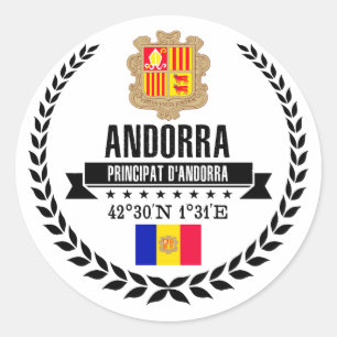 Sticker Rond Andorre