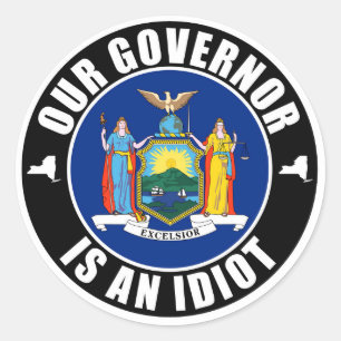 Sticker Rond Andrew Cuomo est un idiot