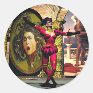 Sticker Rond ANDROID BALLET, Science-fiction