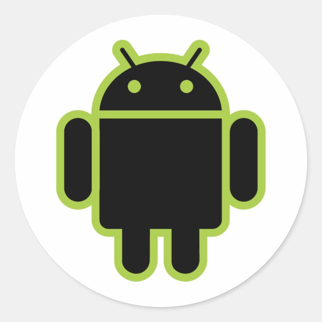 Sticker Rond Android foncé (Devant)