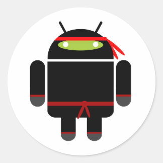 Sticker Rond Android Ninja