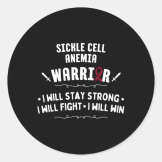 Sticker Rond Anémie faucille Guerrier Lutter contre la victoire