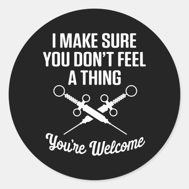 Sticker Rond Anesthésie Anesthésiologiste Infirmière Anesthésio (Devant)