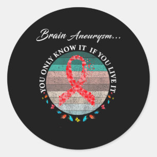Sticker Rond Aneurysme guerrier Je vais bien 1
